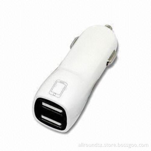 Car Charger for iPhone/iPad, with Fashionable Design, 12/24V Input Voltage